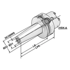 Fräshållare för skruvfräsar HSK 63 - M10 - 76 - LB50