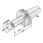 Fräshållare för skruvfräsar SK 40 - M10 - 169 - LB150
