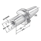 Fräshållare för skruvfräsar SK 40 - M16 - 24 - LB5
