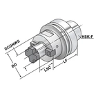 Fräsdonshållare HSK 63 - 16 - 100