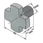 Fästskruvar DIN 6367 M20 med genomborrning för kylvätska