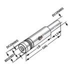 Hydraulisk expansionschucks förlängre 32 - 16 - 140