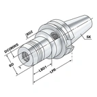 Hydraulisk expansionschuck BT 40 - 08 - 90