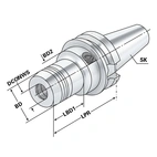 Hydraulisk expansionschuck BT 40 - 20 - 150