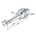 Hydraulisk expansionschuck HSK 63 - 12 - 160