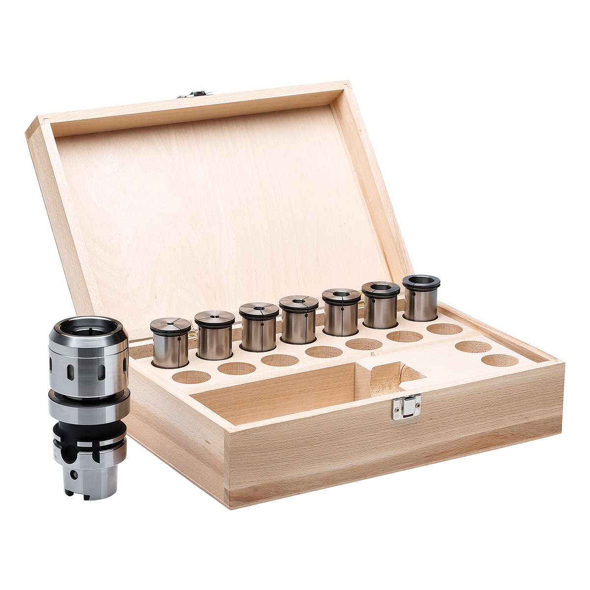 Högpresterande Fräschuck HSK-A 63-20-95 DIN 69893 FORM A HKS-system i trälåda