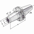 Krympchuck 4,5° med kylkanaler SK 40 - 32 - 100