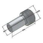 Kylmedelsrör HSK 40