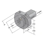 Morsekona adapter VDI - form F1 - 25 - MK1