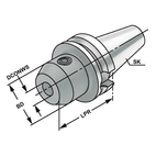 Pinnfräshållare Weldon BT 50 - 10 - 100