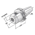 Pinnfräshållare Weldon SK 40 - 16 - 100