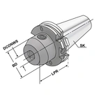 Pinnfräshållare Weldon SK 50 - 06 - 63