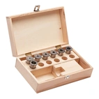 Reduktionshylsor för fräschuck 7 st set i trälåda