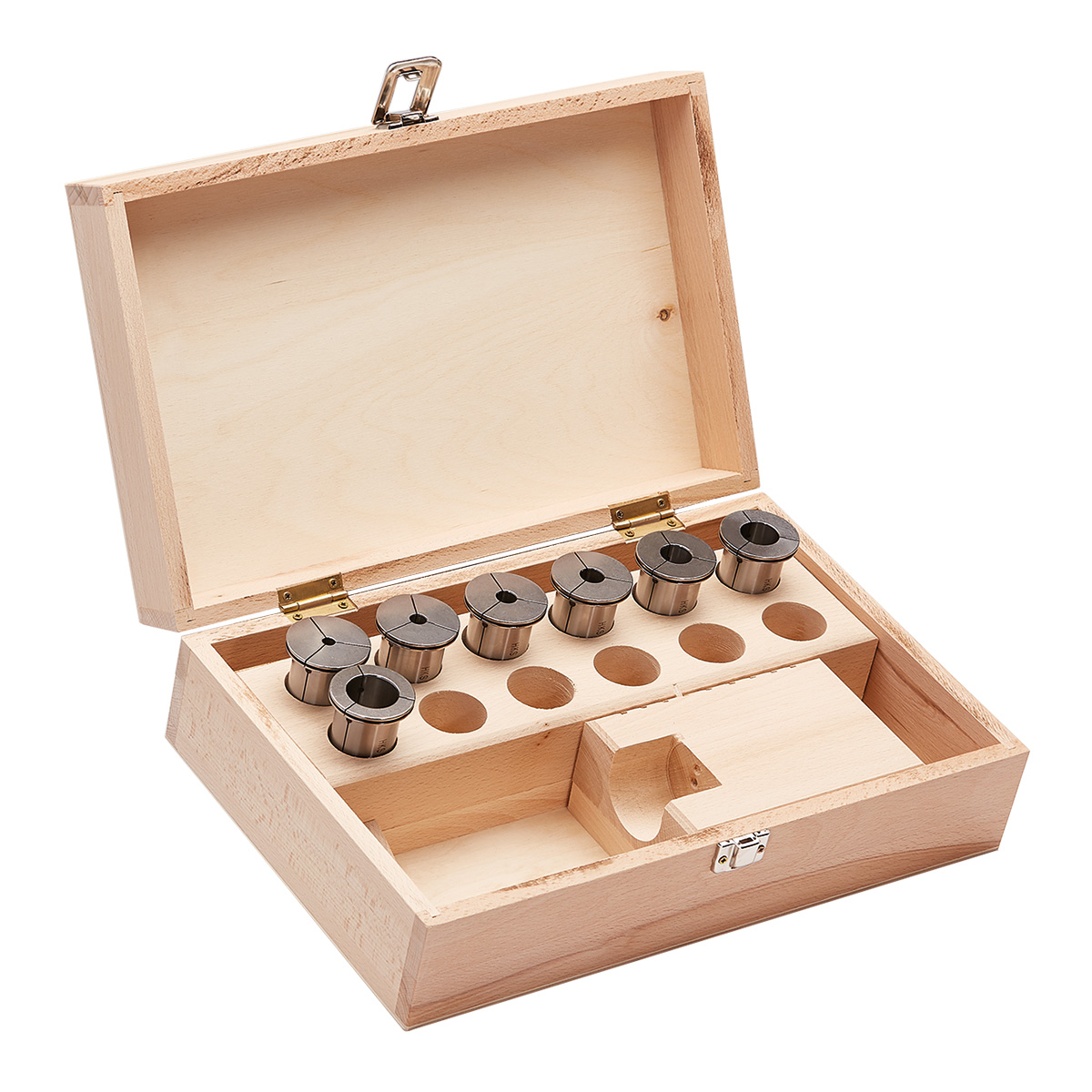 Reduktionshylsor för hydrauliska expansionschuckar 6 st set i trälåda