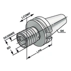 Snabbbytes gängchuck BT 30 - M3-M14 - GR.1