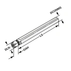 Spännhylsa med rakt skaft med MINImutter Er16 - 1/10 - 149 | Ø = 20
