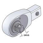 Spärrhuvudinsats 3/8" för universell momentnyckel