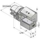 Svarvstålshållare HSK 63-25-110 ISO 12164-3 HSK-T