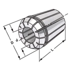 ER-Precisionshylsa ER11 | 4008EP | < 5 µm | Ø 7,0 - 6,5