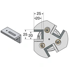 Trippel svarvstålshållare HSK 63-25-100 ISO 12164-3 HSK-T