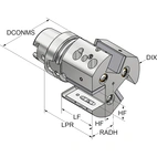 Trippel svarvstålshållare HSK 63-25-100 ISO 12164-3 HSK-T