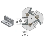 Trippel svarvstålshållare HSK 63-25-100 ISO 12164-3 HSK-T