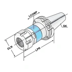 ER-Hylschuckar för gängsynkronisering SK 50 - M3-M12 - 79 | ER 16 | MINI