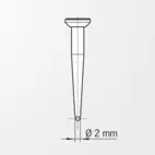 Mätspets rak Ø2 för Haimer centreringsindikator