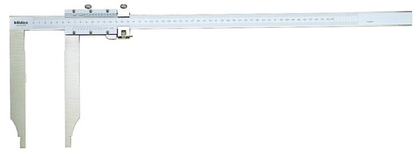 Skjutmått med rundade mätytor. Långa skänklar. finjust. 0-1000mm. 0.02mm