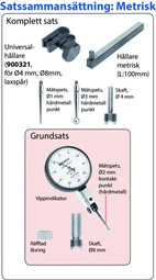 Vippindikator. 0.8mm. 0.01mm. vertikal