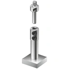 M4 kollisionsskyddsenhet i silverstål, L 15 mm