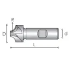 Konkavradiepinnfräs RC 135 R 7.5