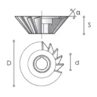 Vinkelskivfräs FA 91 MM 50   50°