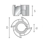 Ändplanfräs ALU CF 97 MM 63X40