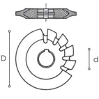 Kugghjulsfräs Nr6 MOD 141 M 1.75 Z 35 54