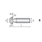 Vinkelfräs TCL 60B MM 25   60°