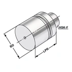 Blankämne HSK 63 - 63 - 125