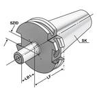 Borrchuckadapter DIN 238 SK 50 - B12