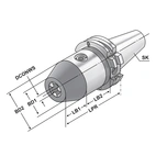 CNC-borrchuck SK 40 - 2,5/16 - 95