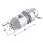 CNC-borrchuckar HSK 40-0,5/8-85 DIN 69893 Form E