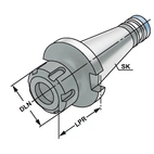 DIN 2080 ER-chuck SK 30 - 2/20 - 50 | ER32