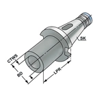 DIN 2080 Morsekona SK 30 - 3 - 75