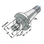 DIN 2080 Fräsdonshållare SK 50 - 40 - 33