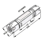 Dubbel spännhylshållare med MINImutter Er16 - 1/10 - 70 | Ø = 20