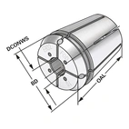 ER-hylsa med kylkanalhål ER16 | 426EC | < 15 µm | Ø 3