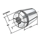 ER-hylsa med kylkanaler ER20 | 428ECC | < 15 µm | Ø 5