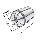 Gängtappshylsa ER20 | 428G | < 15 µm | 4,5 x 3,4