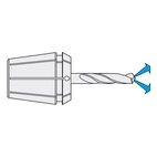 ER-hylsa med tätning för intern kyl. ER16 | 426 EH | < 15 µm | Ø 3