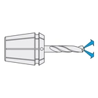 ER-hylsa med tätning för intern kyl. ER32 | 470EH | < 15 µm | Ø 10